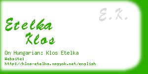 etelka klos business card